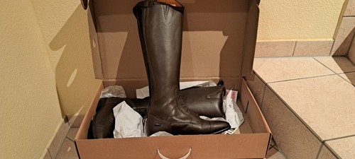 Reitstiefel leder braun neu - reitstiefel,