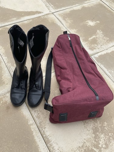 Lange lederreitstiefel - lange,